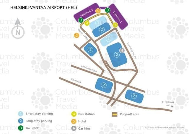 Mapa de la terminal del aeropuerto de Helsinki